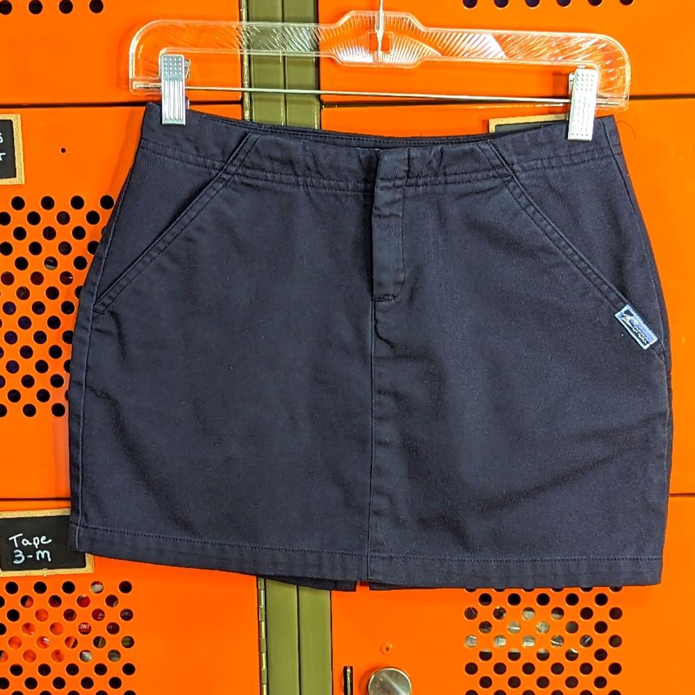O'Neill Navy Front Zip Mini Skirt Size 0 Women